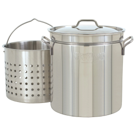 Stock Pot 36 Quart with Basket & Cover