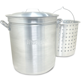 Stock Pot 60 Quart with Basket & Cover