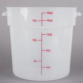 Container 18qt Round Clear