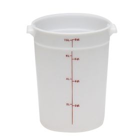 Container 8 Quart Round White