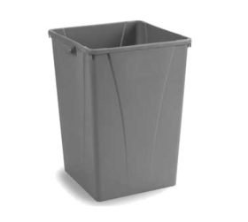 Trash Receptacle 35 Gallon Gray