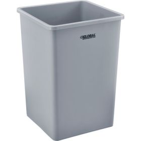 Trash Can 35 Gallon Square  Gray