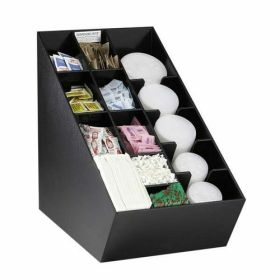 Lid, Straw & Condiment Organizer Black