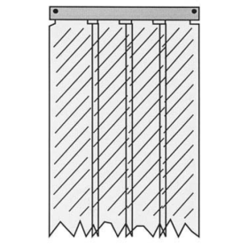 Cooler/Freezer Strip Curtain 40" x 80"