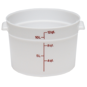 Container 12 Quart Round White