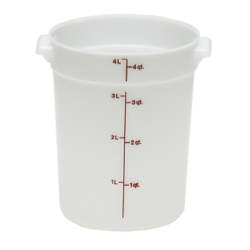 Container 4 Quart Round White