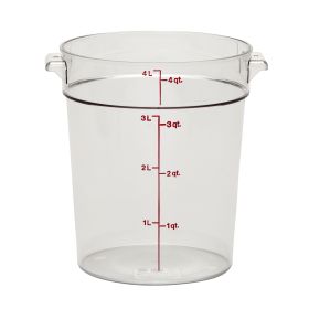 Container 4 Quart Round Clear