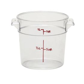 Container 1 Quart Round Clear