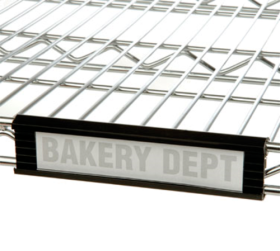 Shelf Label Holder 6" Black