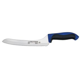 Slicer 9" Scalloped Offset Blue Handle