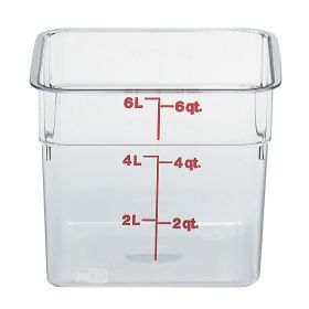 Container 6 Quart Square Clear