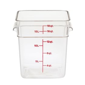 Container 18 Quart Square Clear