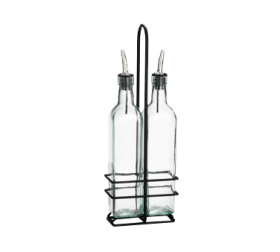 Cruet Set 16 oz Square Bottles