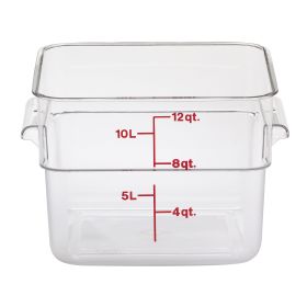 Container 12 Quart Square Clear