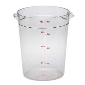 Container 8 Quart Round Clear