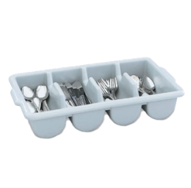 Silverware Bin 4 Compartment Gray