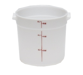 Container 6 Quart Round White