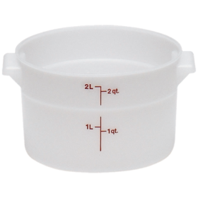 Container 2 Quart Round White