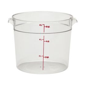 Container 6 Quart Round Clear