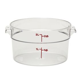 Container 2 Quart Round Clear