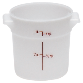 Container 1 Quart Round White