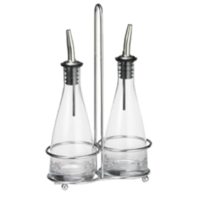 Cruet Set 6 oz Round Bottles