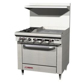 Range 36" 2 Burner 24" Griddle Nat Gas