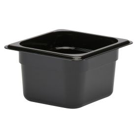 Food Pan Sixth Size 4" Deep Black