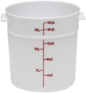 Container 18 Quart Round White