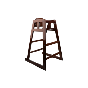 High Chair Wood Walnut Tall