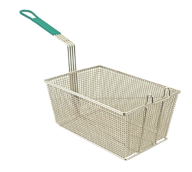 Fry Basket 13-1/4" x 9-1/4" Green Handle