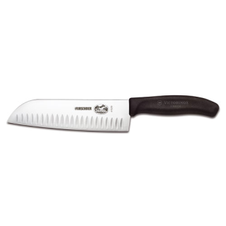 Santoku Knife 7", Black Handle