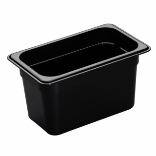 Food Pan Fourth Size 6" Deep Black