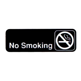 Sign 3" x 9" No Smoking