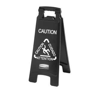 Sign Wet Floor Black Multi Lingual