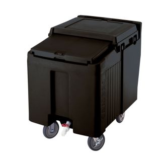 Ice Caddy 125 lb Sliding Lid Black