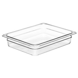 Food Pan Half Size 2 1/2" Deep Clear