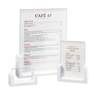 Menu/Card Holder White Bamboo
