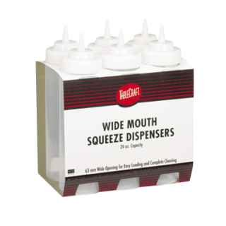 Squeeze Bottle 16 oz Wide Mouth Clear