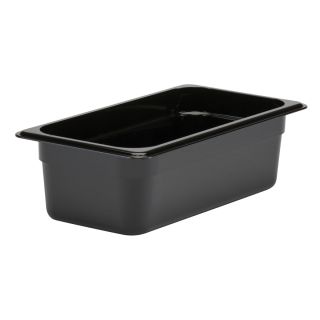 Food Pan Third Size 4" Deep Black