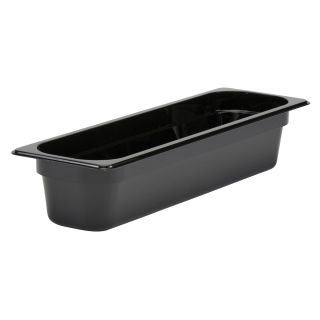 Food Pan Half Size 4" Deep Black