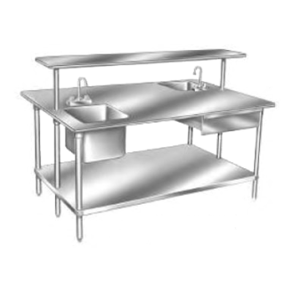 Work Table 48" x 72" with Galvanized