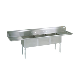 Sink 3 Comp 24" x 24" w/ 24"