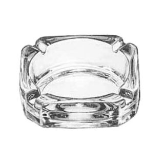 Ashtray 3 3/4" Square Glass