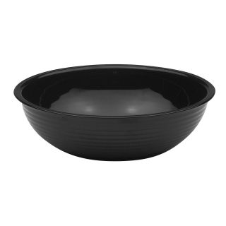 Bowl 15" Ribbed Black