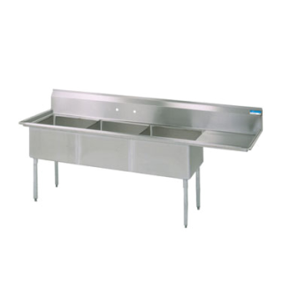 Sink 3 Comp 16" x 20" w/ Right