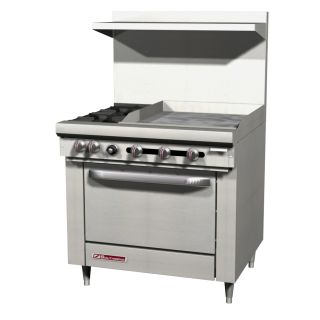 Range 36" 2 Burner 24" Griddle Left