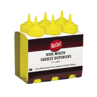 Squeeze Bottle 12 oz Wide Mouth Yellow