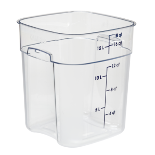 FreshPro Container 18 Quart Square Clear
