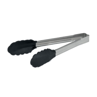 Tongs Utility 12" SS with Black Ends